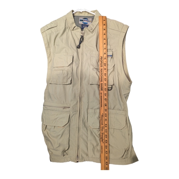 ExOfficio Utility Vest medium Oversize Beige Mesh Lined Fishing Hiking Outdoor. - Picture 5 of 9